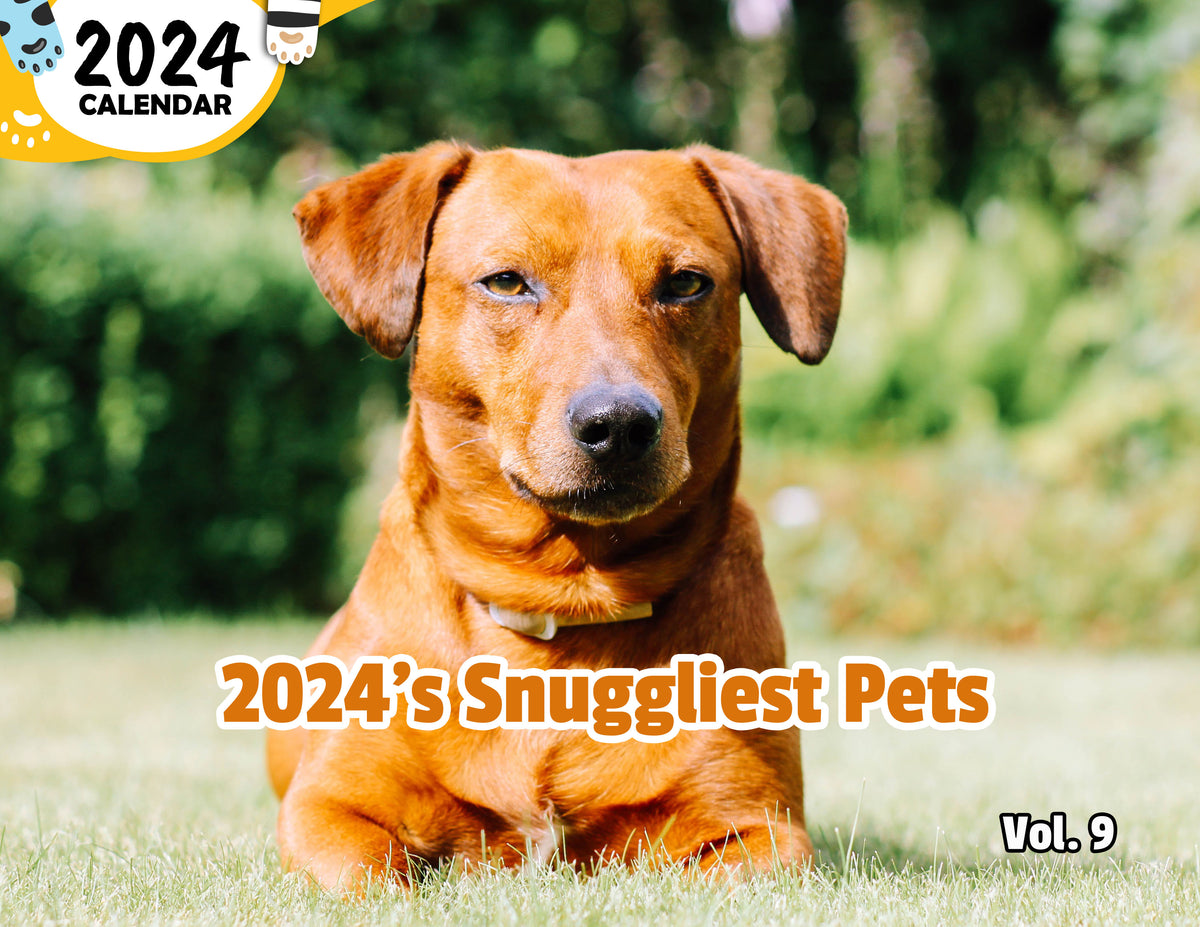 2024's Snuggliest Pets Volume Nine 2024 Wall Calendar (Published