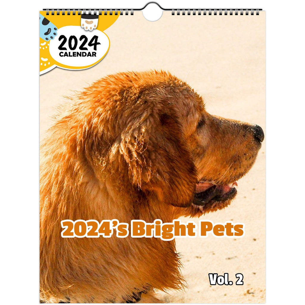 2024's Bright Pets Volume Two: 2024 Wall Calendar (Published)