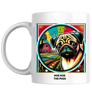 Moe moe the pugs the Magnificent: Pop Art Coffee Mug