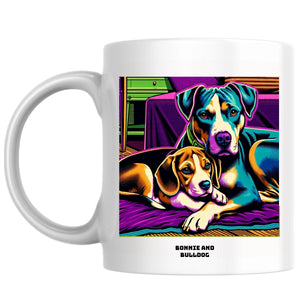 Bonnie and bulldog the Magnificent: Pop Art Coffee Mug