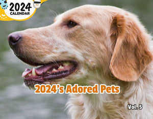 2024's Adored Pets Volume Five: 2024 Wall Calendar (Published)