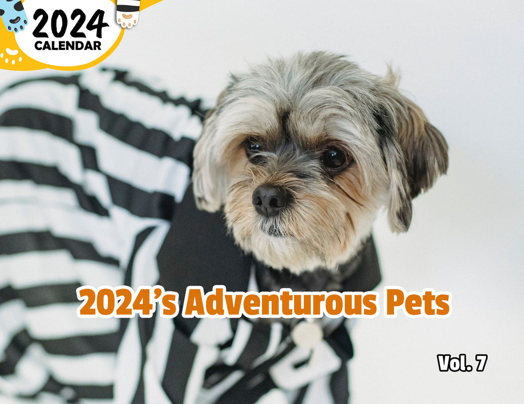 2024's Adventurous Pets Volume Seven: 2024 Wall Calendar (Published)