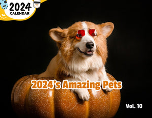 2024's Amazing Pets Volume Ten: 2024 Wall Calendar (Published)