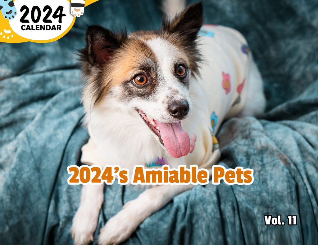 2024's Amiable Pets Volume Eleven: 2024 Wall Calendar (Published)