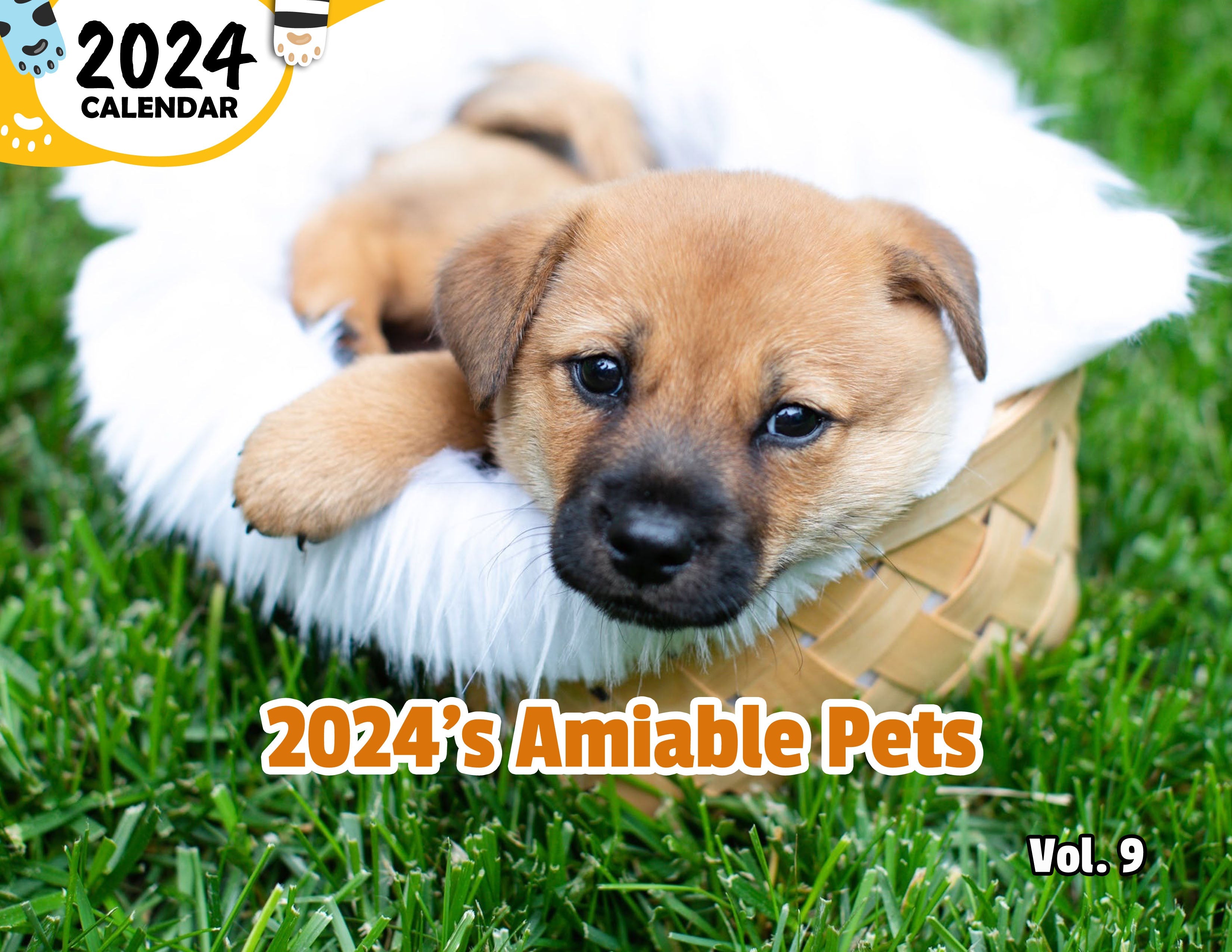 2024's Amiable Pets Volume Nine: 2024 Wall Calendar (Published)