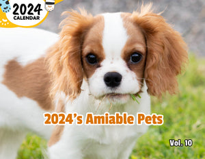 2024's Amiable Pets Volume Ten: 2024 Wall Calendar (Published)