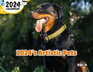 2024's Artistic Pets Volume Four: 2024 Wall Calendar (Published)