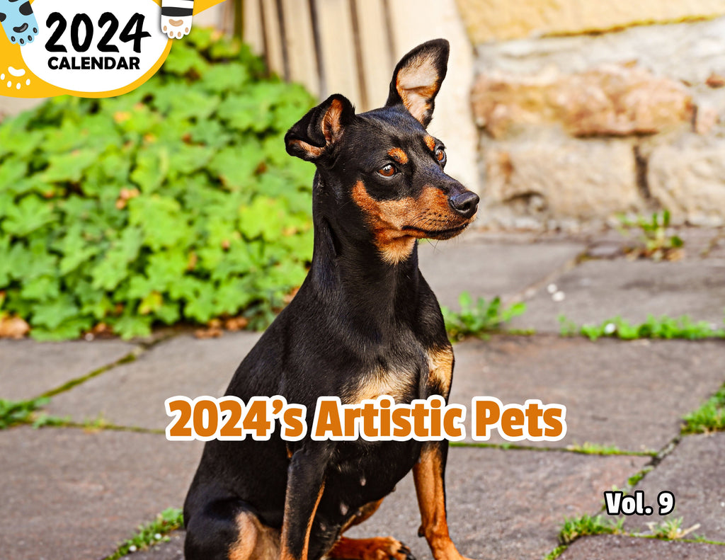 2024's Artistic Pets Volume Nine: 2024 Wall Calendar (Published)