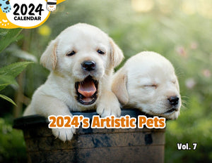 2024's Artistic Pets Volume Seven: 2024 Wall Calendar (Published)