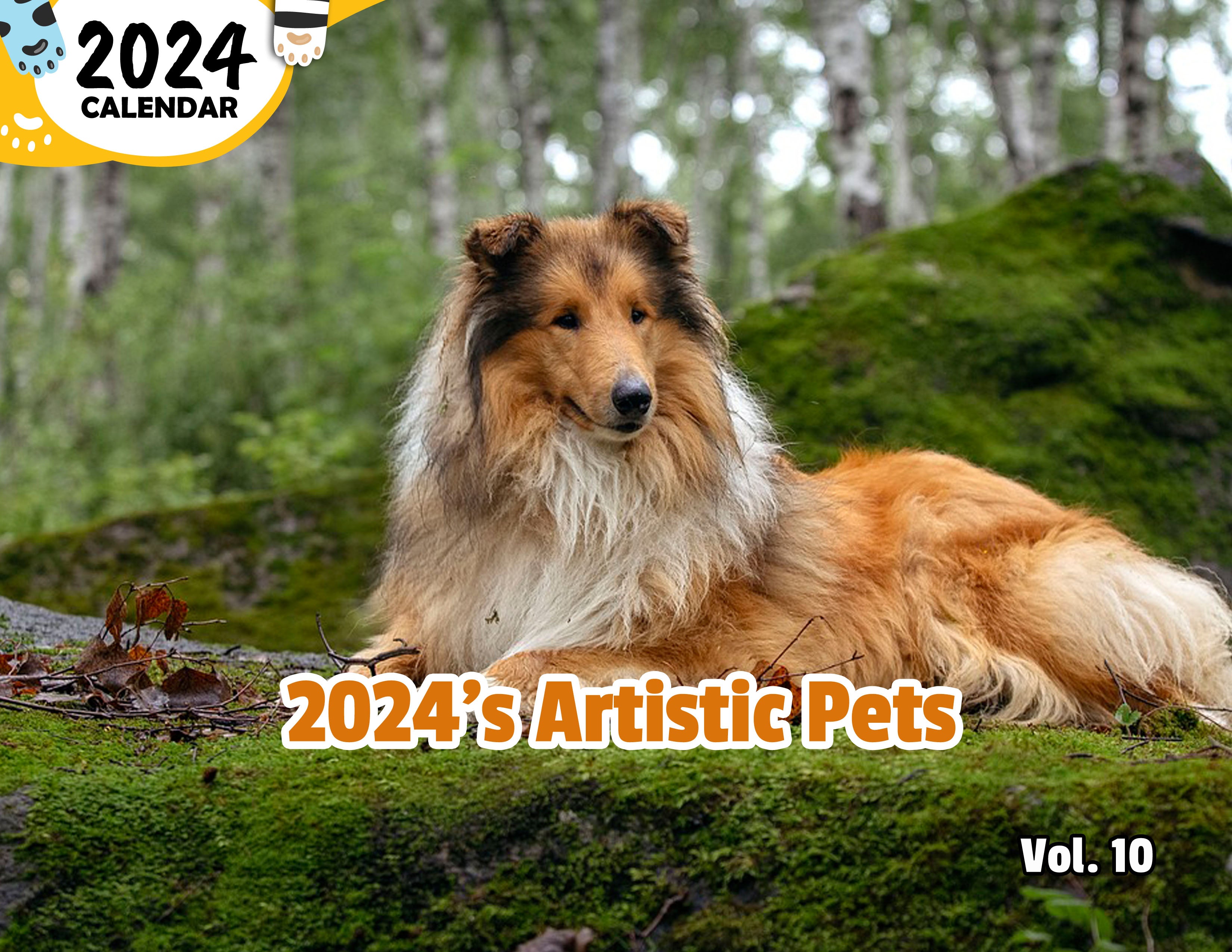 2024's Artistic Pets Volume Ten: 2024 Wall Calendar (Published)