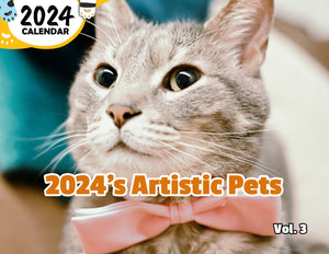 2024's Artistic Pets Volume Three: 2024 Wall Calendar (Published)