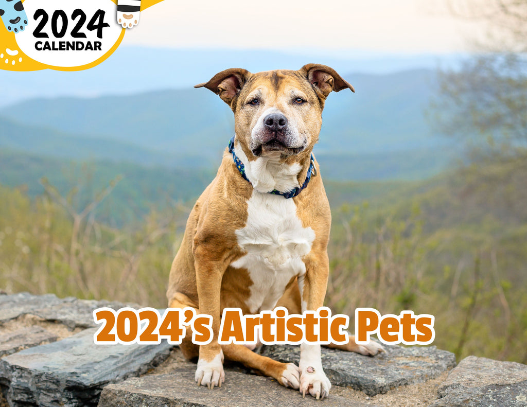 2024's Artistic Pets: 2024 Wall Calendar (Published)