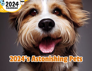 2024's Astonishing Pets: 2024 Wall Calendar (Published)