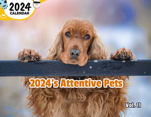 2024's Attentive Pets Volume Eleven: 2024 Wall Calendar (Published)