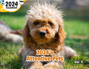 2024's Attentive Pets Volume Nine: 2024 Wall Calendar (Published)