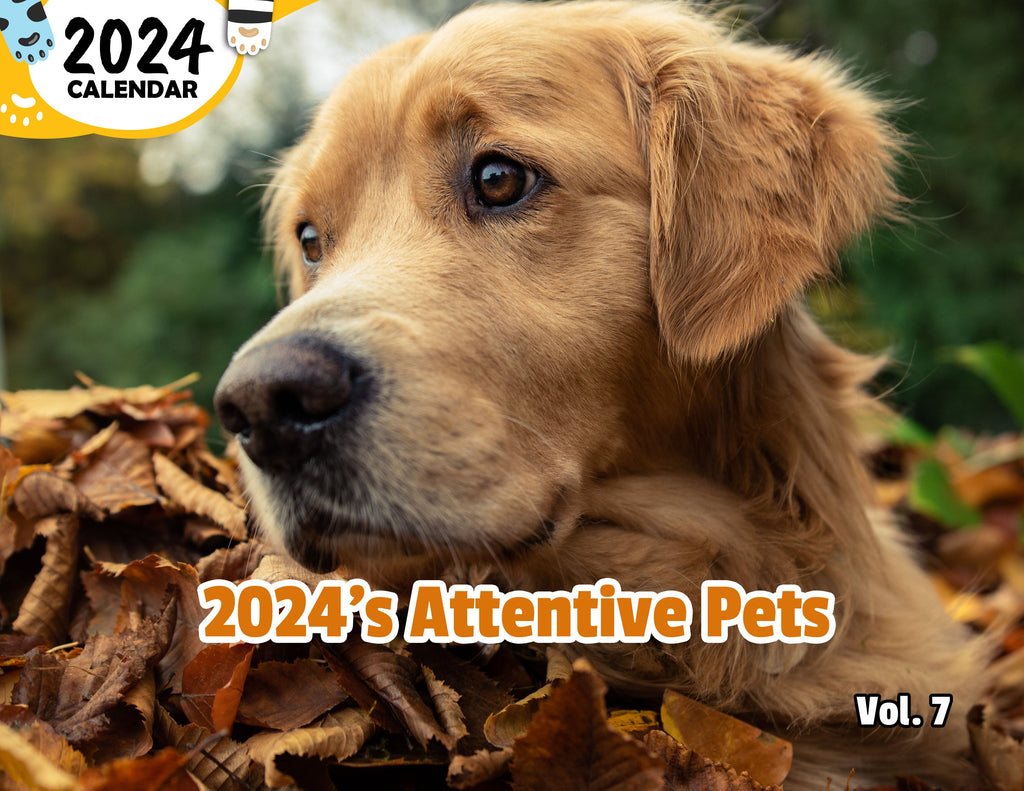 2024's Attentive Pets Volume Seven: 2024 Wall Calendar (Published)