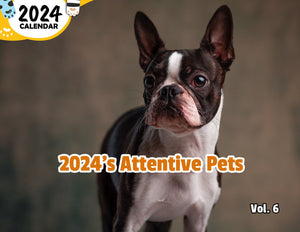 2024's Attentive Pets Volume Six: 2024 Wall Calendar (Published)