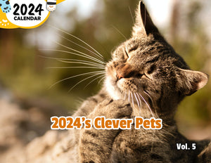 2024's Clever Pets Volume Five: 2024 Wall Calendar (Published)