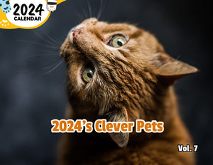 2024's Clever Pets Volume Seven: 2024 Wall Calendar (Published)