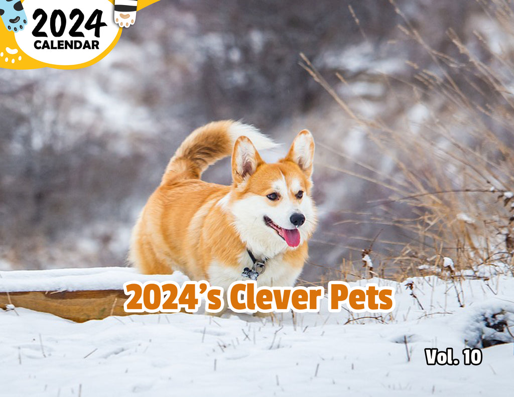 2024's Clever Pets Volume Ten: 2024 Wall Calendar (Published)