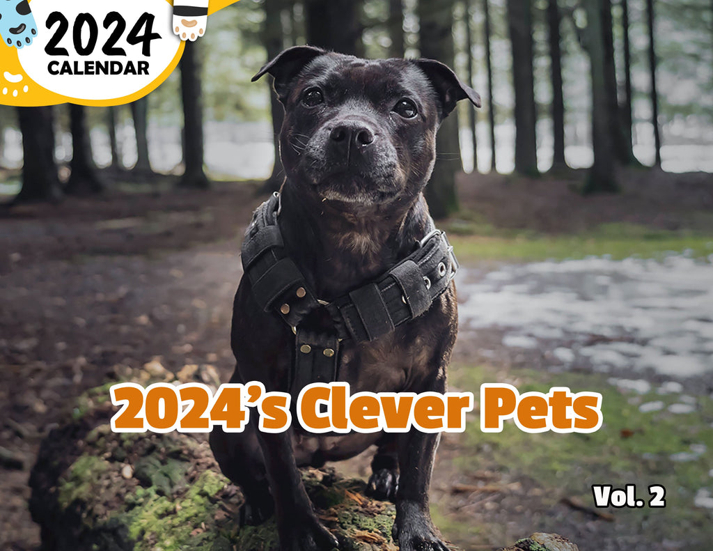 2024's Clever Pets Volume Two: 2024 Wall Calendar (Published)