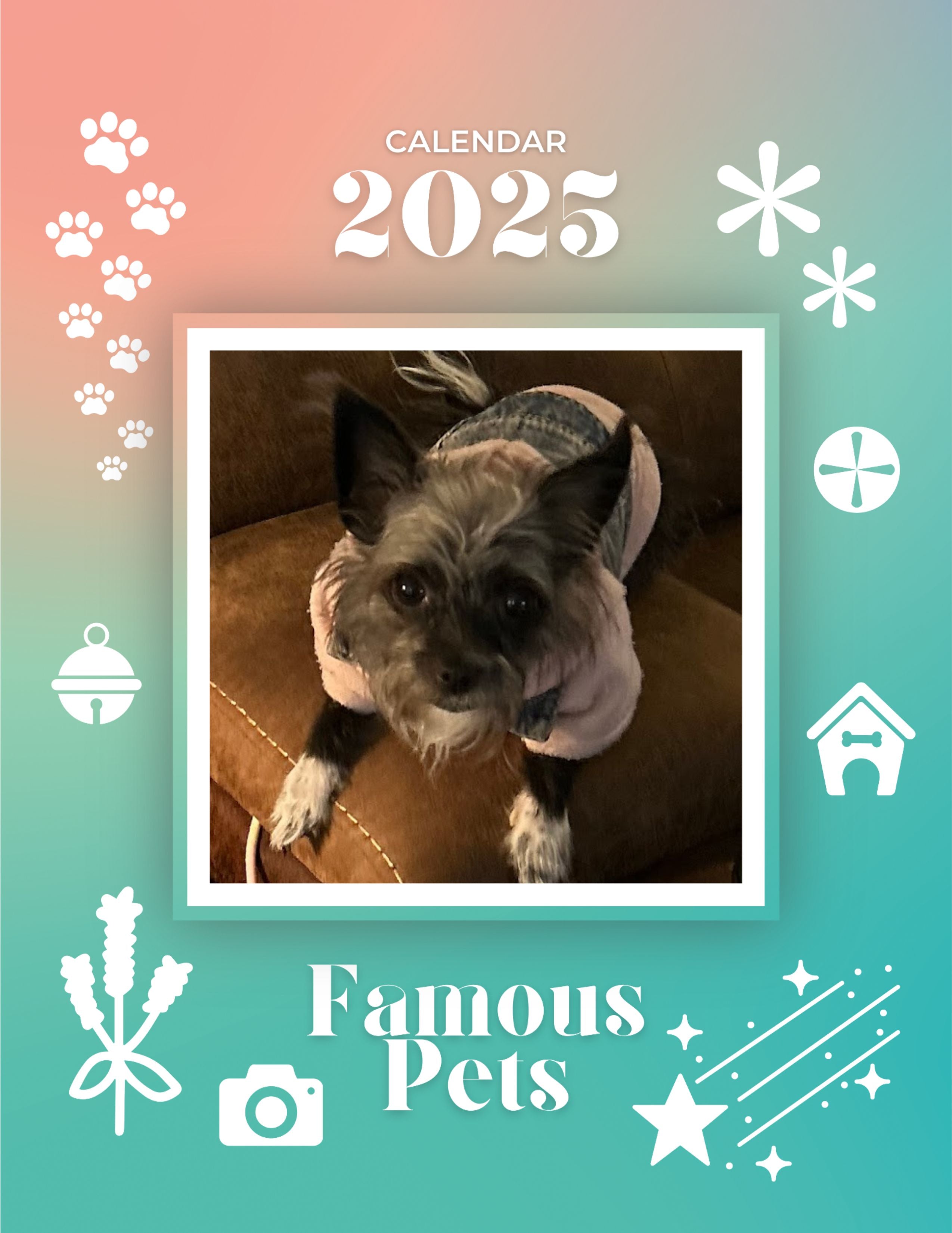 Famous Pets 2025 Wall Calendar (PreOrder) Praise My Pet!