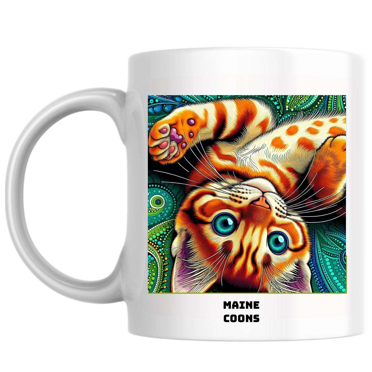 Maine Coons the Magnificent: Pop Art Coffee Mug