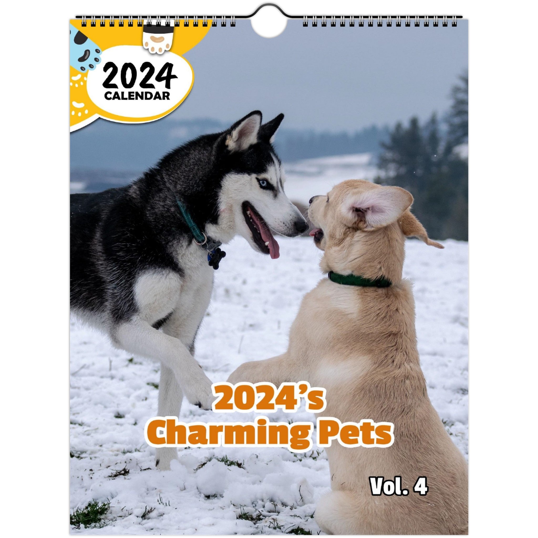 2024's Charming Pets Volume Four: 2024 Wall Calendar (Published)