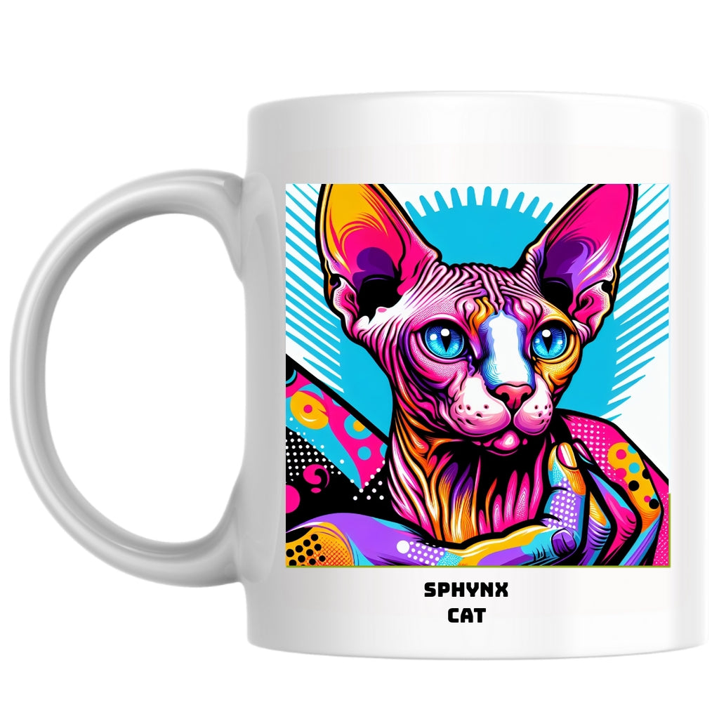 Sphynx cat the Magnificent: Pop Art Coffee Mug