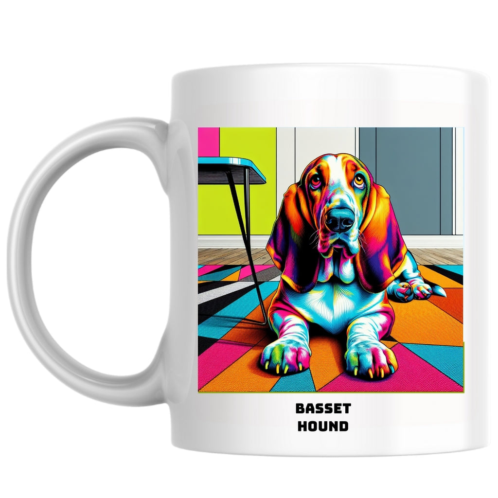 Basset hound the Magnificent: Pop Art Coffee Mug