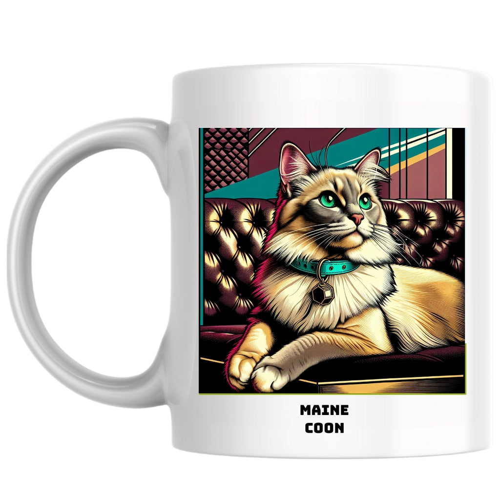 Maine Coon the Magnificent: Pop Art Coffee Mug