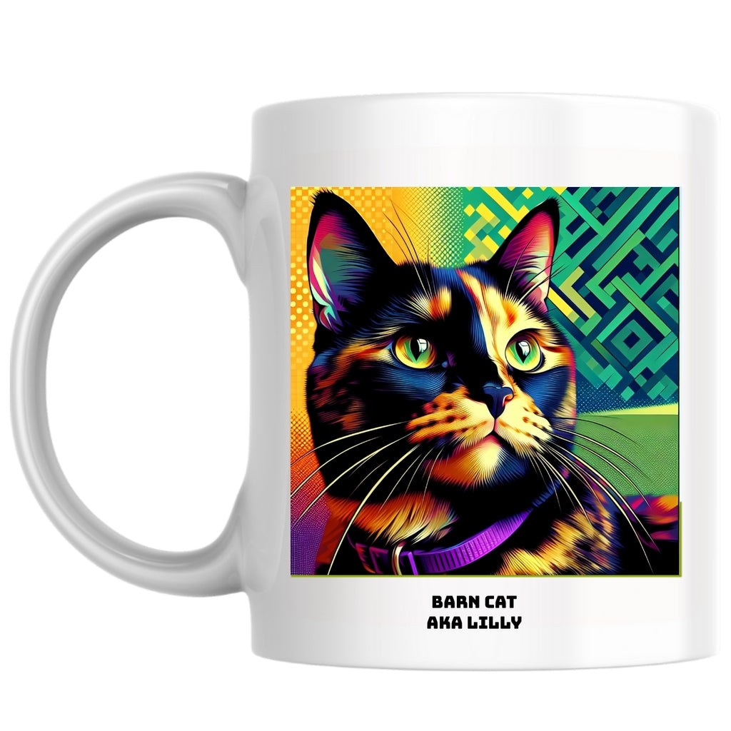 Barn Cat aka Lilly the Magnificent: Pop Art Coffee Mug