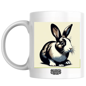 She is a sweet Dutch rabbit, she hasn’t bit anyone in over 3 years of her being around. She likes to be in your lap and rest and have face rubs, and licks your finger. the Magnificent: Pop Art Coffee Mug