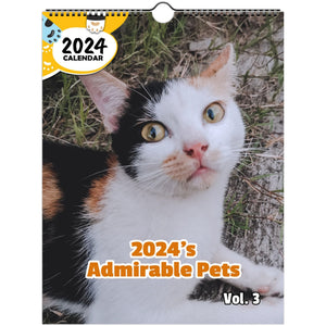 2024's Admirable Pets Volume Three: 2024 Wall Calendar (Published)