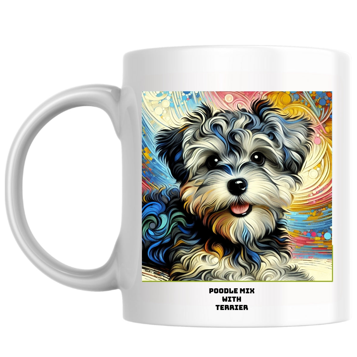 Poodle mix with terrier the Magnificent: Pop Art Coffee Mug