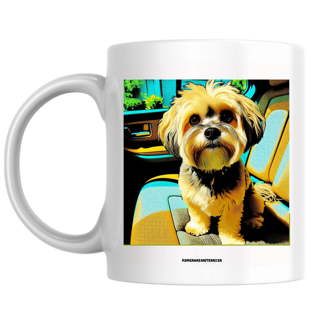 Pomeranian/Terrier the Magnificent: Pop Art Coffee Mug