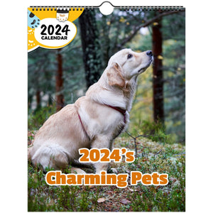 2024's Charming Pets: 2024 Wall Calendar (Published)