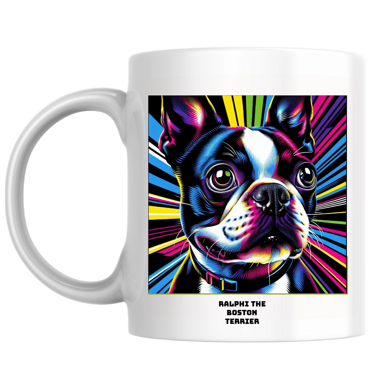 Ralphi the Boston Terrier the Magnificent: Pop Art Coffee Mug