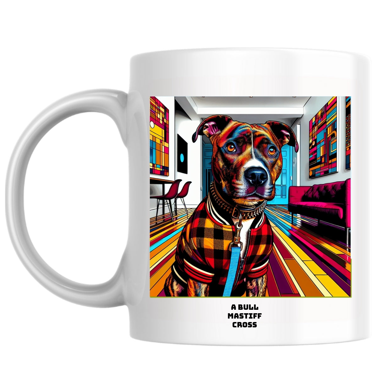 A bull mastiff cross the Magnificent: Pop Art Coffee Mug