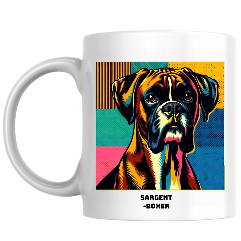 Sargent -boxer the Magnificent: Pop Art Coffee Mug