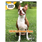 2024's Clever Pets Volume Three: 2024 Wall Calendar (Published)