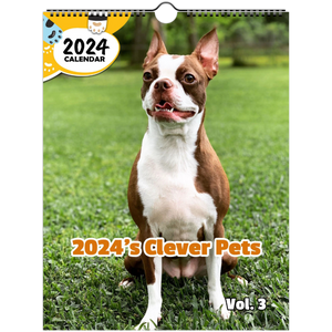 2024's Clever Pets Volume Three: 2024 Wall Calendar (Published)