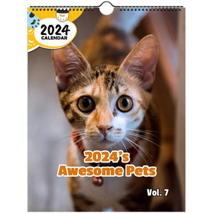 2024's Awesome Pets Volume Seven: 2024 Wall Calendar (Published)