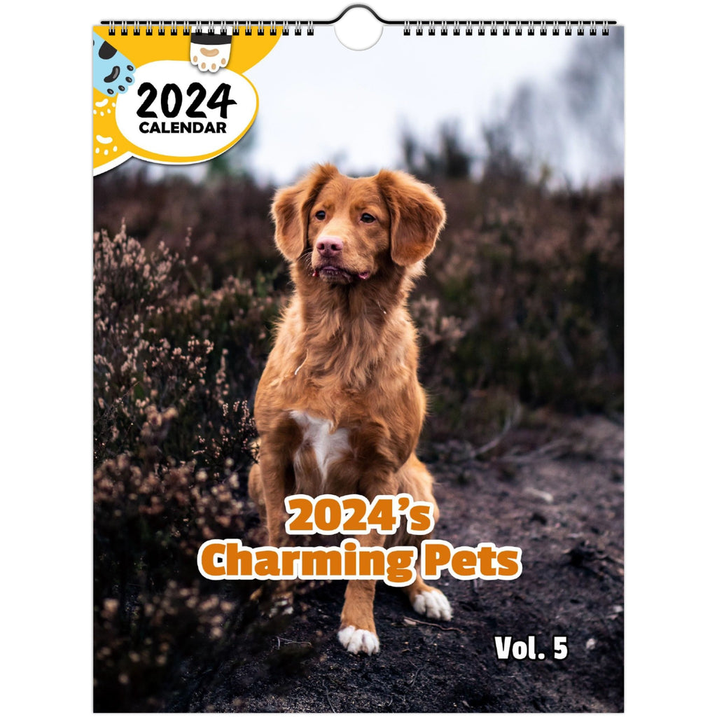 2024's Charming Pets Volume Five: 2024 Wall Calendar (Published)