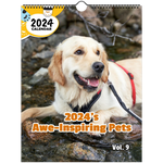 2024's Awe-Inspiring Pets Volume Nine: 2024 Wall Calendar (Published)