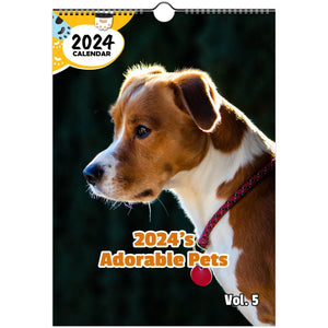 2024's Adorable Pets Volume Five: 2024 Wall Calendar (Published)