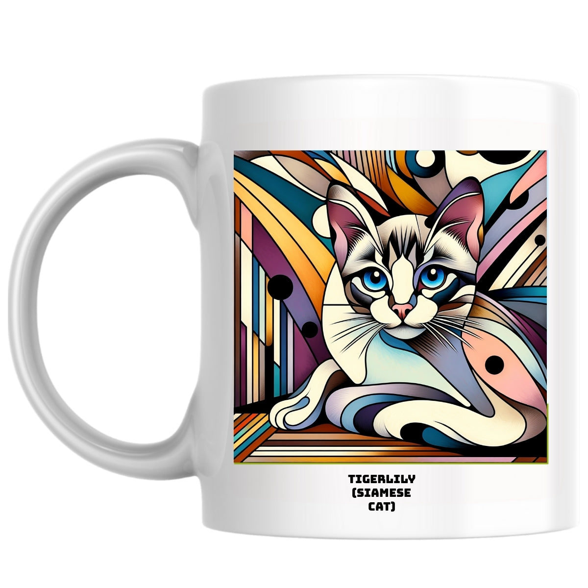 Tigerlily (Siamese cat) the Magnificent: Pop Art Coffee Mug