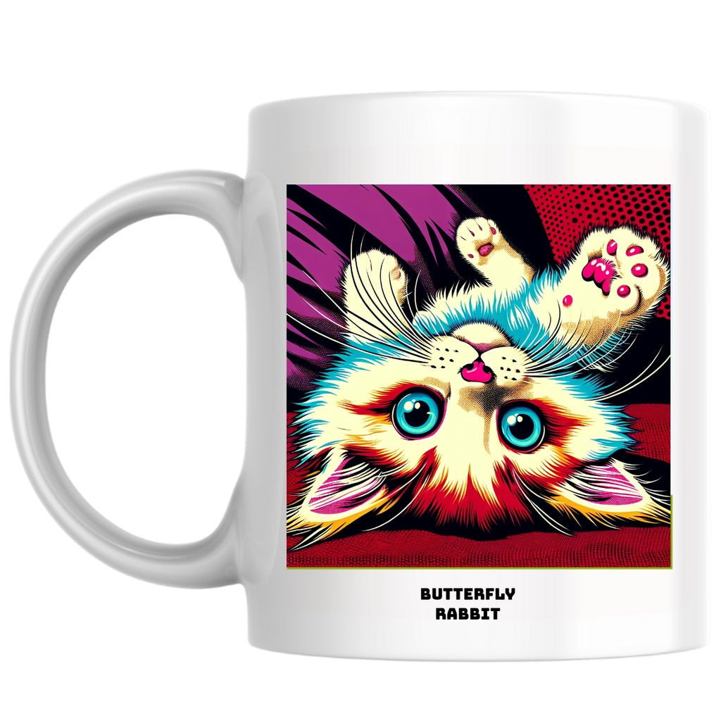 Butterfly Rabbit the Magnificent: Pop Art Coffee Mug