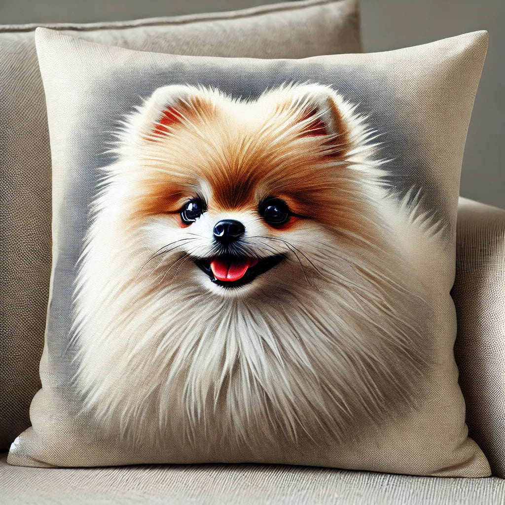 Basic Pomeranian Print Pillow