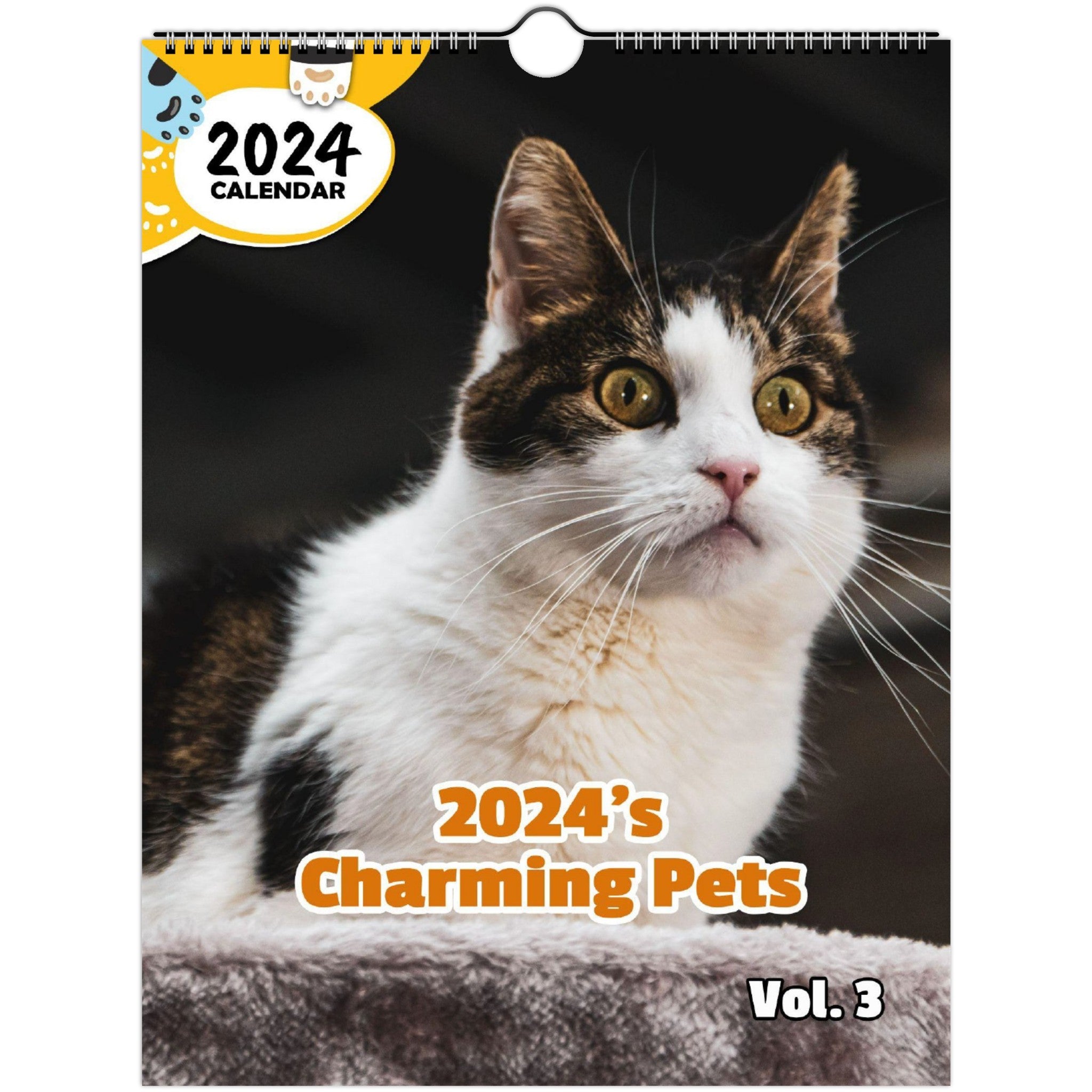 2024's Charming Pets Volume Three: 2024 Wall Calendar (Published)